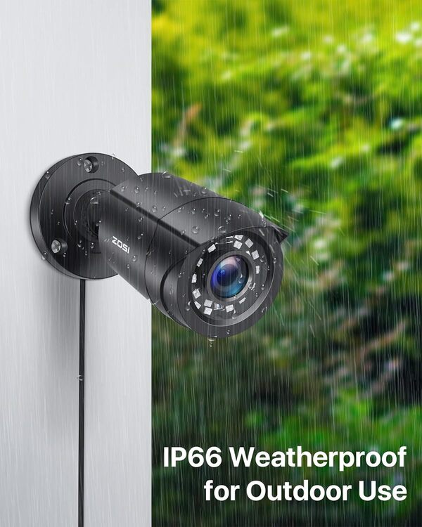 ZOSI 1080P H.265+ Kit Caméra de Surveillance, 16CH DVR avec 2MP 12pcs Caméra de Sécurité, Disque Dur Intégré de 2 to, Détection de Mouvement et Alerte Instantanée, Accès à Distance