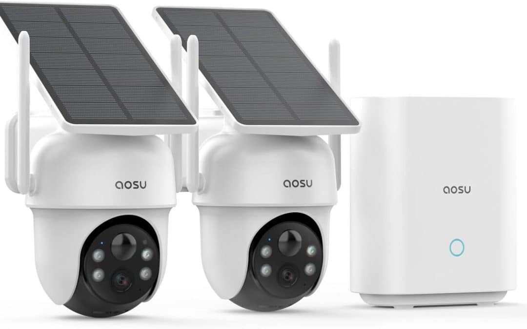 Test : caméra de surveillance AOSU 2K sans fil solaire 360°