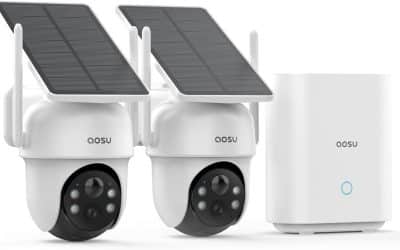 Test : caméra de surveillance AOSU 2K sans fil solaire 360°