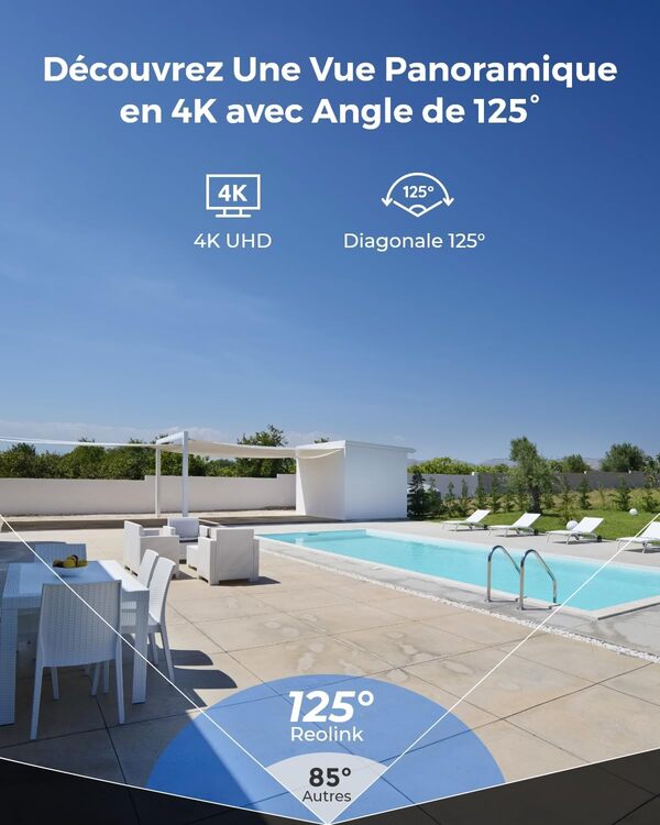 Reolink 4K Kit Caméra Surveillance PoE, Anti-Vandalisme IK10, NVR 8CH avec Disque Dur 2To, Vision Nocturne Couleur, Détection Personne/Véhicule/Animal, Audio Bidirectionnel, IP67 Résistant, RLK8-800V4
