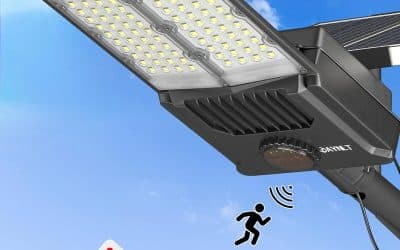 Test du lampadaire solaire JAYNLT Y-7000W avec détecteur de mouvement