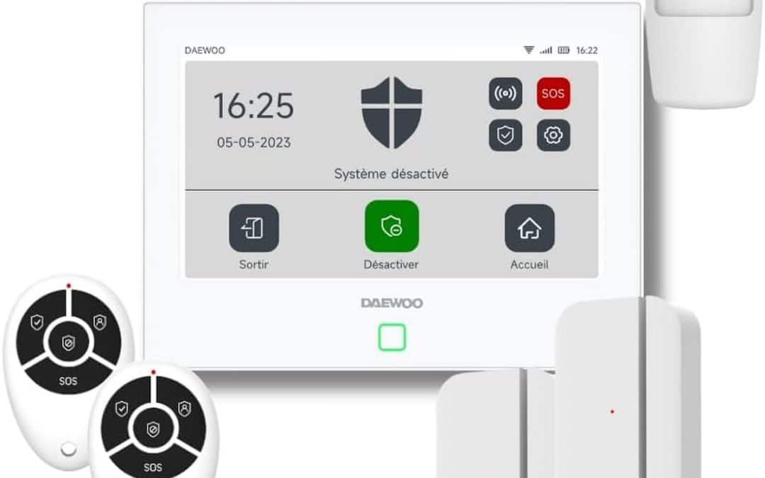 Test du pack alarme Daewoo AM302 avec écran tactile