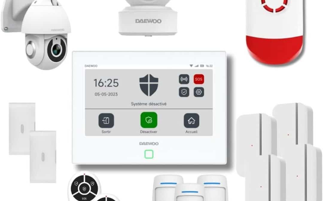 Test du pack alarme Daewoo AM371 avec écran tactile et caméras rotatives