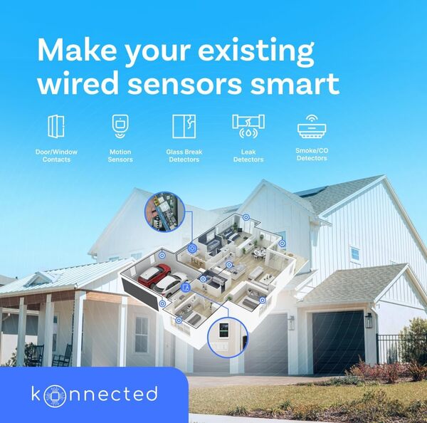 Konnected Kit de rénovation de système d'alarme filaire 12 zones – Rendez n'importe quel système d'alarme filaire intelligent – Pas de frais mensuels – Fonctionne avec SmartThings, Assistant à