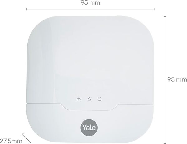 Yale IA-320G Sync Smart Home Alarm Kit de 6 pièces comprenant : concentrateur d'alarme synchronisé, sirène externe grise, 2 contacts porte/fenêtre Fonctionne avec Alexa, Google Assistant et Philips