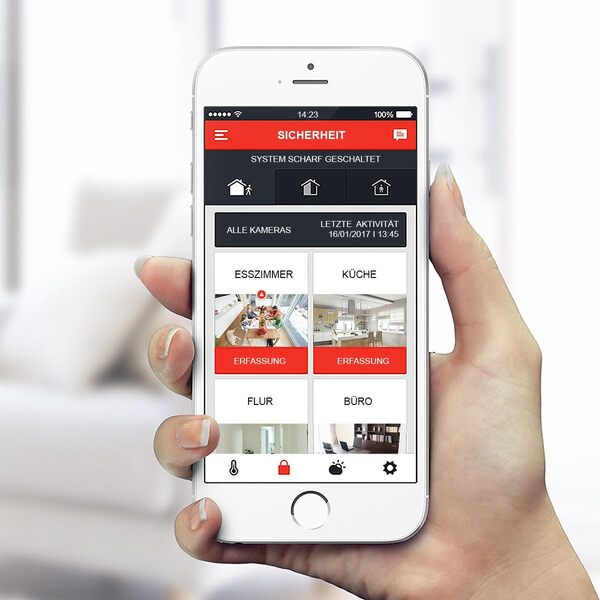 Honeywell Home HS912S Pack Alarme sans Fil connecté avec détecteur de Mouvement à Prise de Photos evohome Security, Blanc