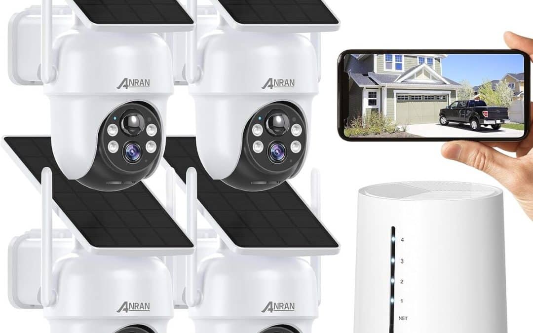Test : aNRAN 4CH kit caméra WiFi 4MP 360° avec panneau solaire intégré