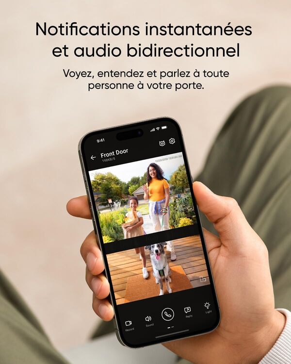 eufy Security Video Doorbell E340, caméra à Double Objectif avec Protection des Colis, Vision 2K Full HD et Vision Nocturne en Couleur, Carillon sans Fil, Stockage Local Extensible jusqu'à 128 Go