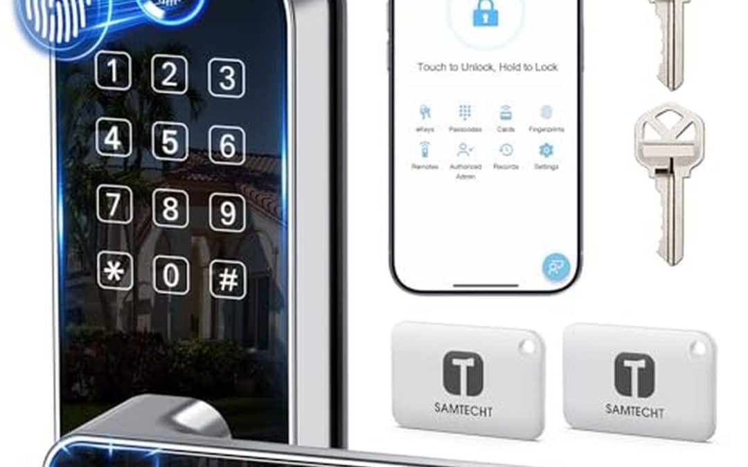 Test de la serrure intelligente à empreinte digitale avec clavier et poignée