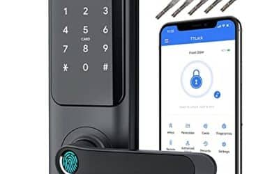 Test serrure intelligente à empreinte digitale et clavier