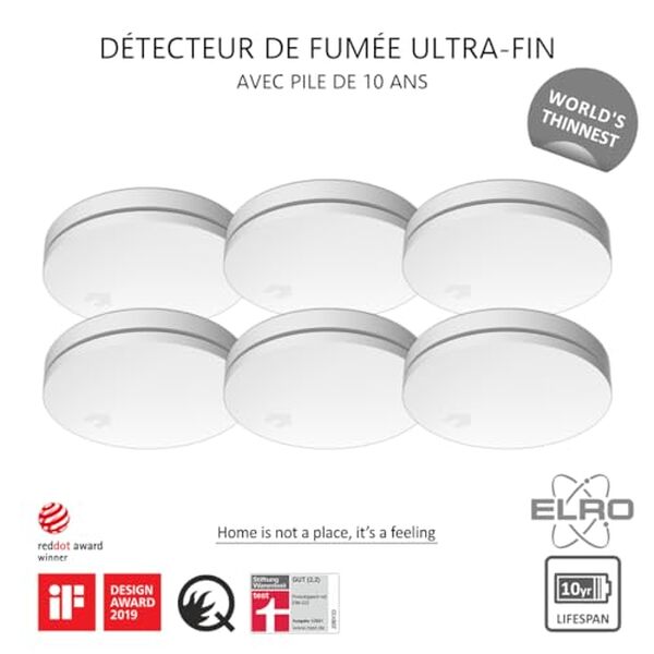 Découvrez notre test complet du détecteur de fumée elro FS4610 ultrafin. Pack de 6 détecteurs : caractéristiques, performances et avis pour sécuriser votre maison. 