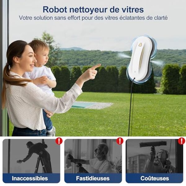Découvrez notre test complet du robot lave-vitre intelligent à double pulvérisation or. Nettoyage automatique optimal, performances et caractéristiques détaillées. 