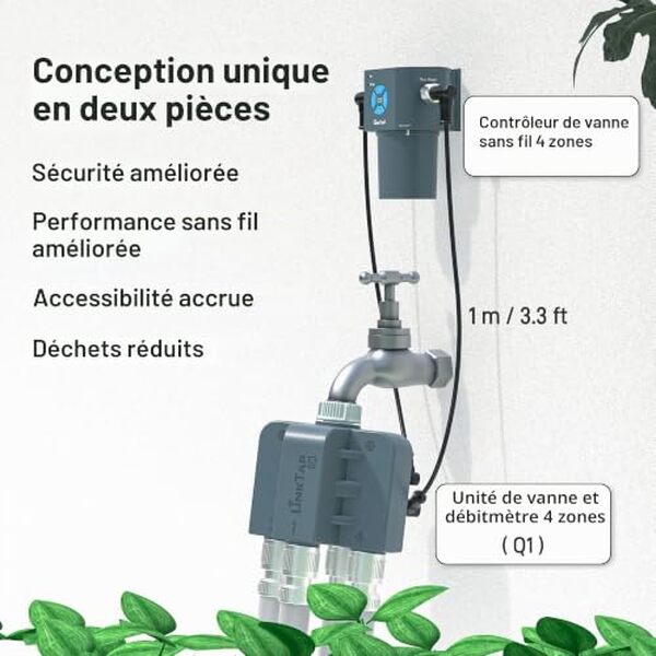 Découvrez notre test complet du linkTap Q1, programmateur d'arrosage intelligent à 4 zones. Fonctionnalités, performances et avis pour optimiser l'irrigation de votre jardin. 