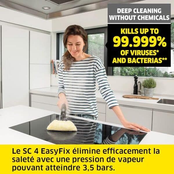 Découvrez notre test détaillé du nettoyeur vapeur Kärcher SC 4 EasyFix : performances, avantages et inconvénients pour un nettoyage efficace et facile.
