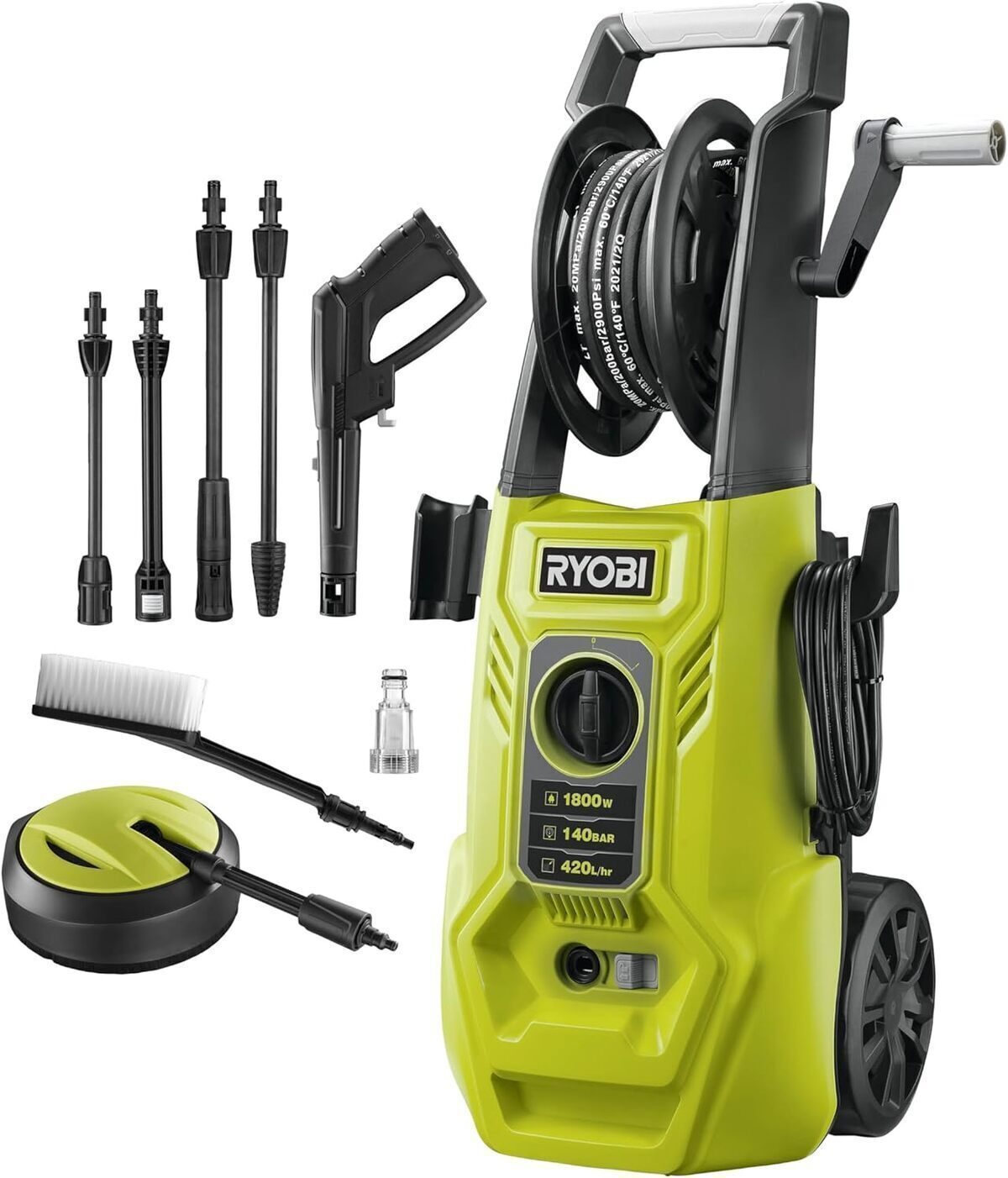 Test du nettoyeur haute pression Ryobi RY140PWA 140 bars
