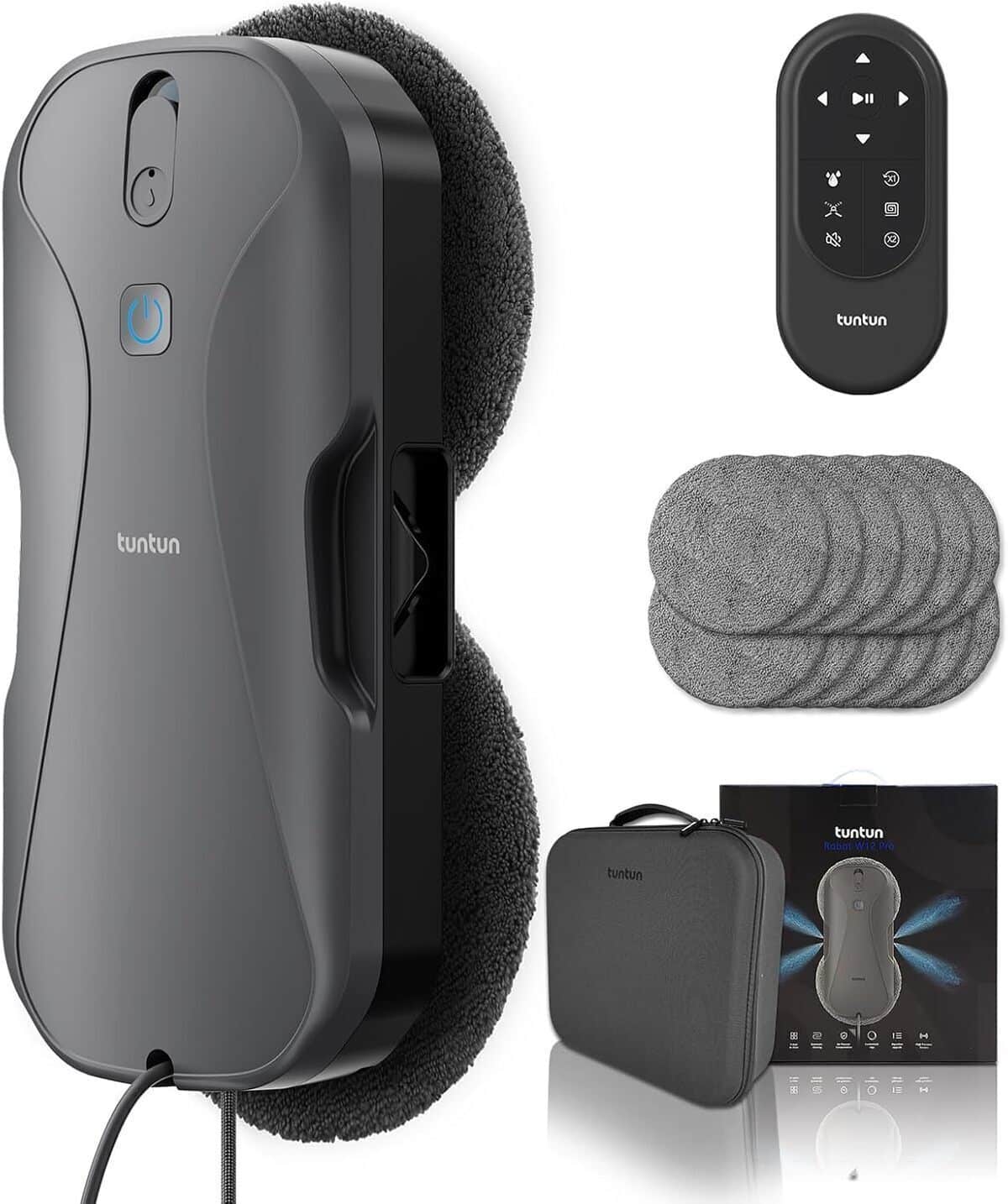 Test : tuntun W12pro robot laveur de vitre intelligent, 5300 Pa